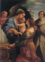 Madonna com a criança, Saint Cecily e Saint Albert